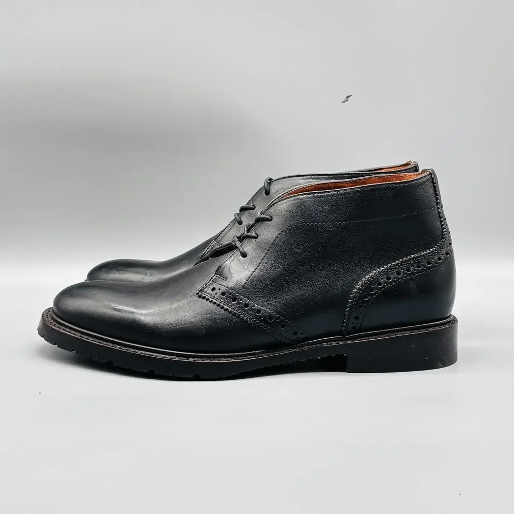Ariat Boots Mens 8.5 Black Leather Two24 Chukka Ankle Brogue Lug Sole Lace Up